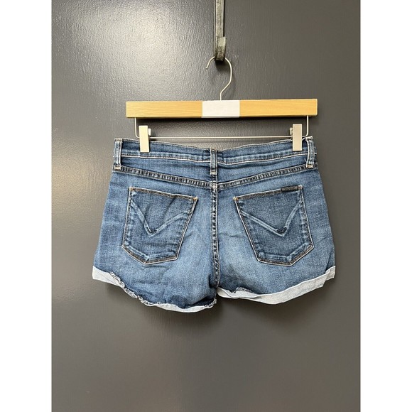 Hudson Womens Denim Blue Jean Shorts Stretch Cuffed Size 27 - Picture 3 of 5